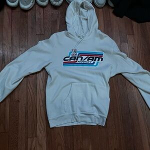 Can/am White, Red, and Blue Hockey Hoodie